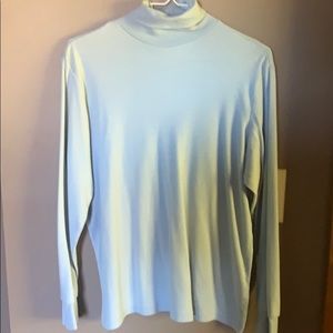 Blue turtleneck